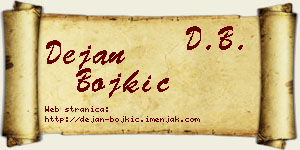 Dejan Bojkić vizit kartica
